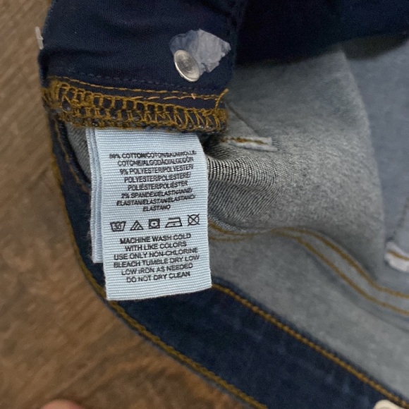 FREE PEOPLE BLOWN OUT KNEE HIGH WAISTED SKINNY JEAN DARK WASH BUTTERY SOFT SZ 31 - Picture 16 of 16